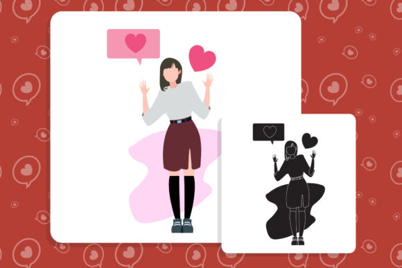 Download Valentine Girl Romantic Design - Romantic design Collection