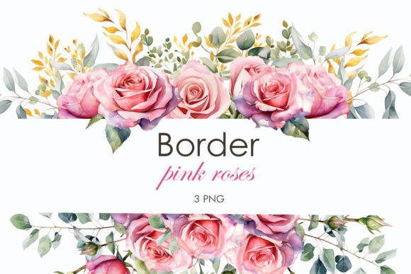 Download Rose Border. Pink Roses Clipart - Rose Collection