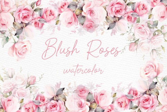 Download Watercolor Roses Clipart Blush Floral - Rose Collection