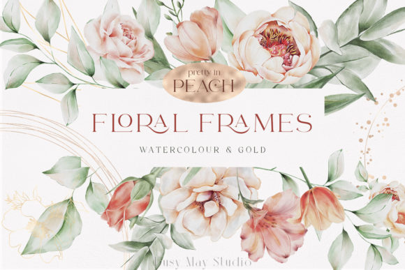 Download Flowers Rose Gold Geometric Frames PNG - Premium Bundle