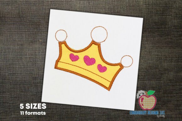 Download Cute Princess Crown Design Applique - Princess crown Collection
