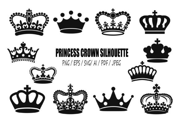 Download Princess Crown Silhouette. Crown Icon - Princess crown Collection