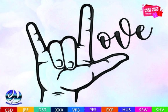 Download Love Embroidery Design - Premium Resources